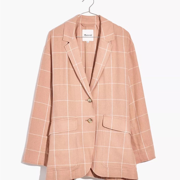 Madewell Breezewoven Larsen Blazer in Windowpane (L) - Picture 5 of 6